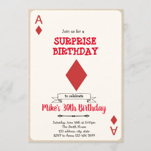 convite de carta de jogo de cassino