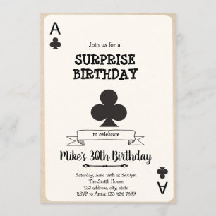 convite de carta de jogo de cassino