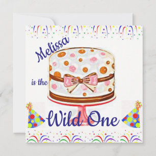 Convite de Cartão de Aniversário de Um Ano Wild On