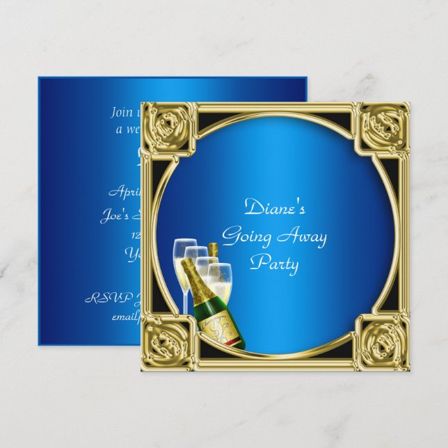 Convite de Cartão de Boas Vindas de Despedida (Frente/Verso)