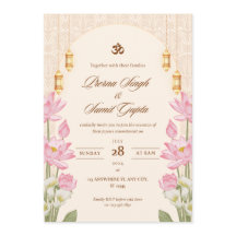 Convite de Cartão de Casamento 5"7 polegadas cartõ