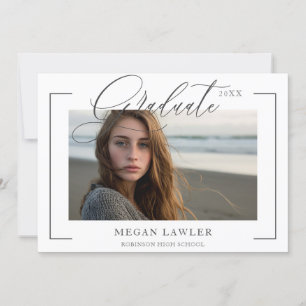 Convite de Cartão de Foto para Festa de Graduado c
