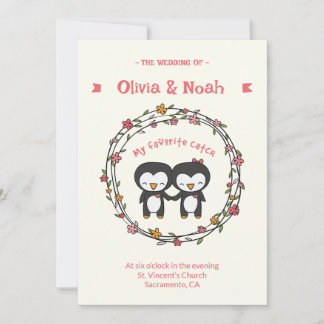 Convite de cartão engraçado do pinguim