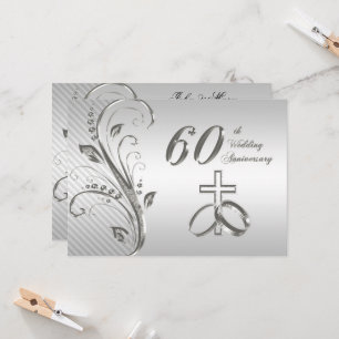 Convite de Cartão para 60º Aniversário de Casament