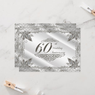 Convite de Cartão para 60º Aniversário de Casament
