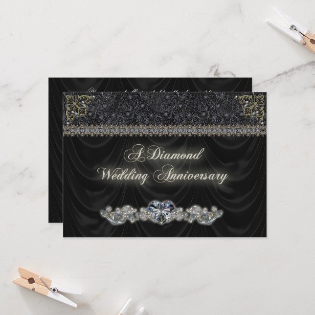 Convite de Cartão para Aniversário de Casamento de (Frente/Verso In Situ)