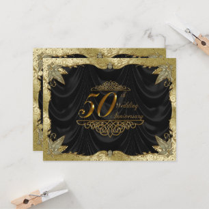 Convite de Cartão para Bodas de Ouro
