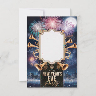 Convite de Cartão para Festa de Ano Novo
