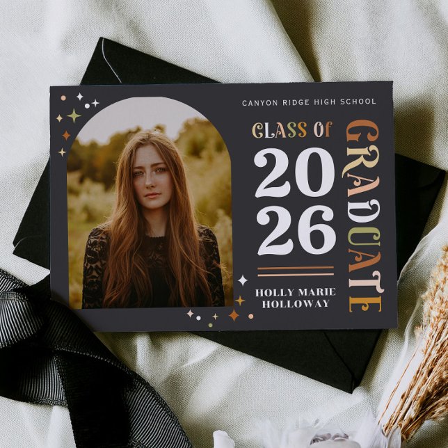 Convite de Cartão para Festa de Formatura Retro Tw (Criador carregado)