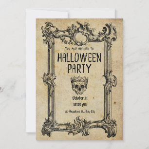 Convite de cartão para festa de Halloween Antiga e