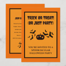Convite de Cartão para Festa de Halloween Clássico