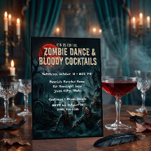 Convite de Cartão para Festa de Halloween Dança do