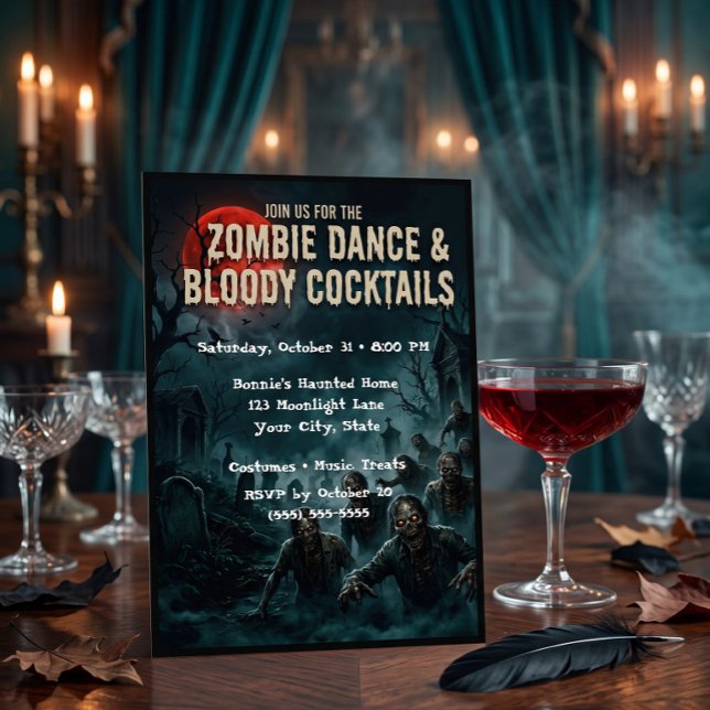 Convite de Cartão para Festa de Halloween Dança do (Criador carregado)