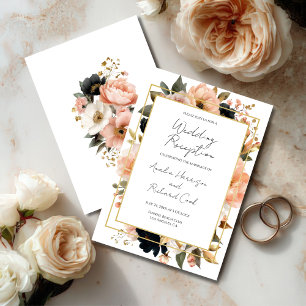 Convite de Cartão para Recepção de Casamento Flora