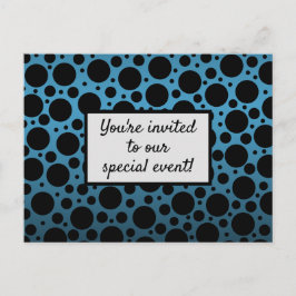 Convite de Cartão-Postal Azul Pavão Aleatório do B