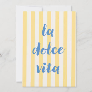 Convite de Cartão-Postal com Citação Italiana La D
