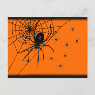 Convite de Cartão Postal de Aranhas de Festa
