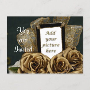 Convite de cartão postal do 50º aniversário - pers