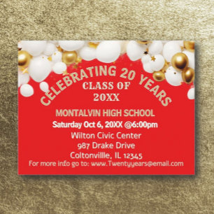 Convite de cartão postal para a festa de reunião d