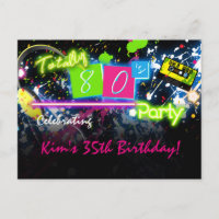 Convite de cartão postal para festa de aniversário
