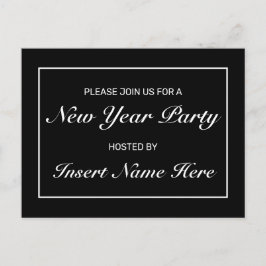 Convite de cartão postal para festa de Ano Novo mi