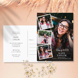 Convite de cartão postal para festa de formatura c