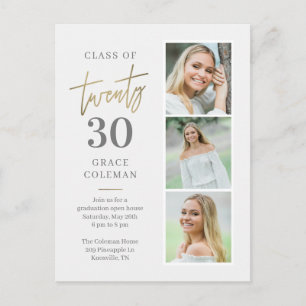 Convite de Cartão Postal para Festa de Formatura n
