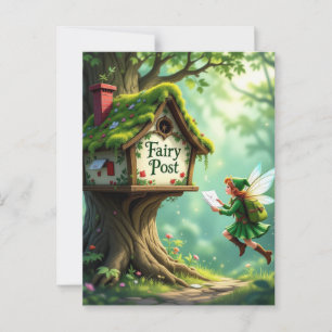 Convite de Cartão Postal para Festa Infantil de Fa