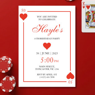 Convite de Cartas de Jogar do Cassino Rainha de Co