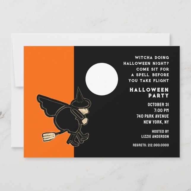 Convite de Casa Aberta de Halloween (Frente)