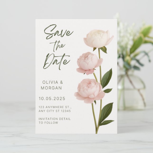 Convite de casamento (Em pé/Frente)