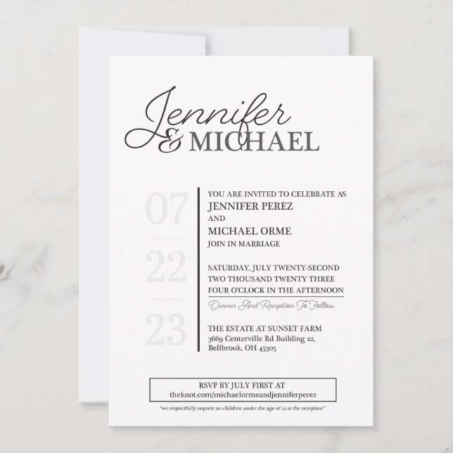 Convite De Casamento (Frente)