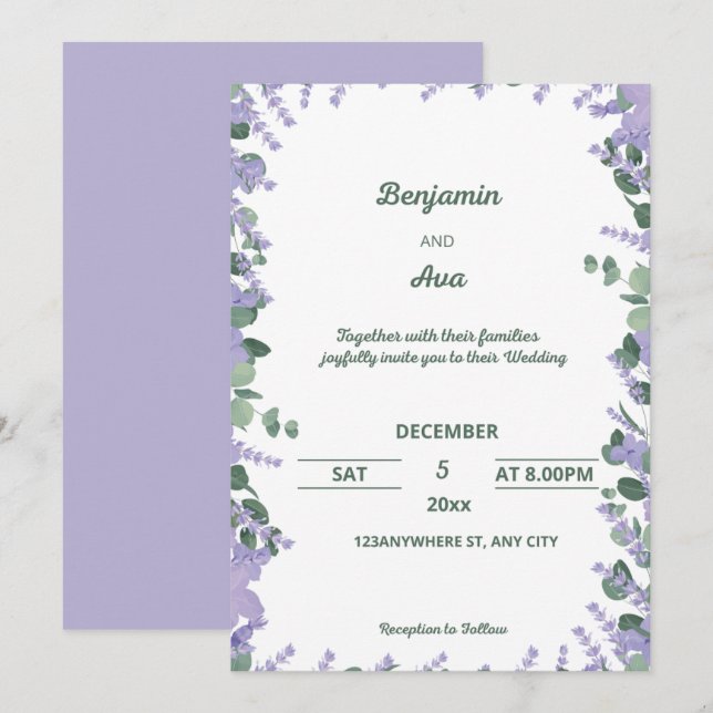 Convite de Casamento (Frente/Verso)