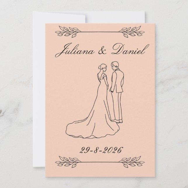 convite de casamento (Frente)