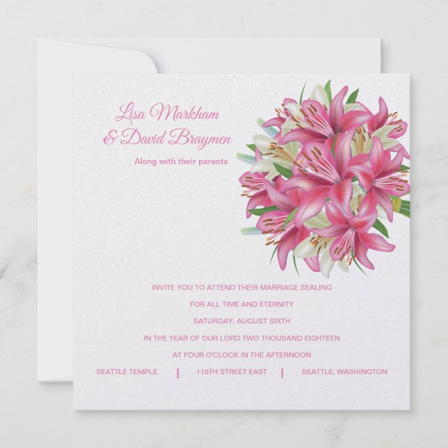 Convite De Casamento (Frente)