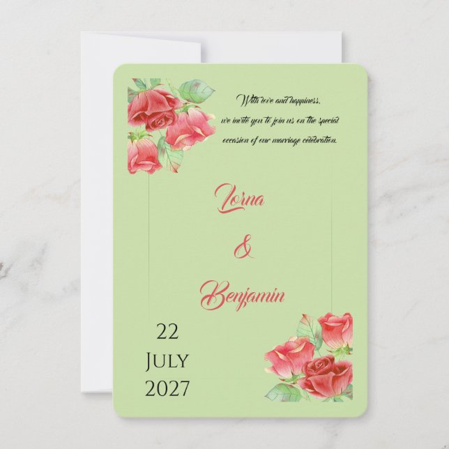 convite de casamento (Frente)