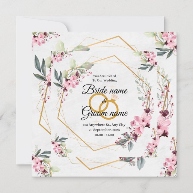 convite de casamento (Frente)