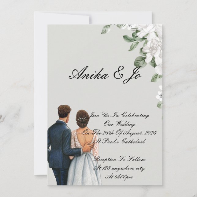 convite de casamento (Frente)