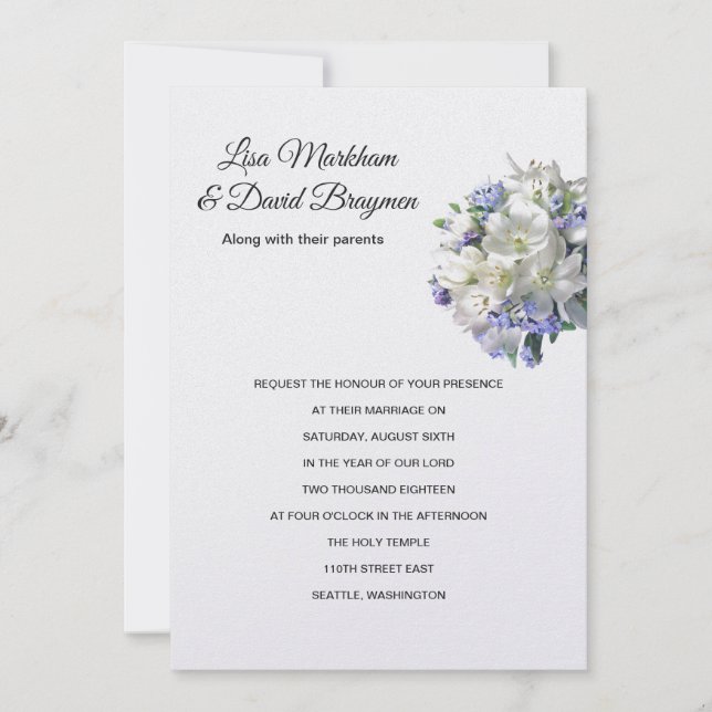 Convite De Casamento (Frente)