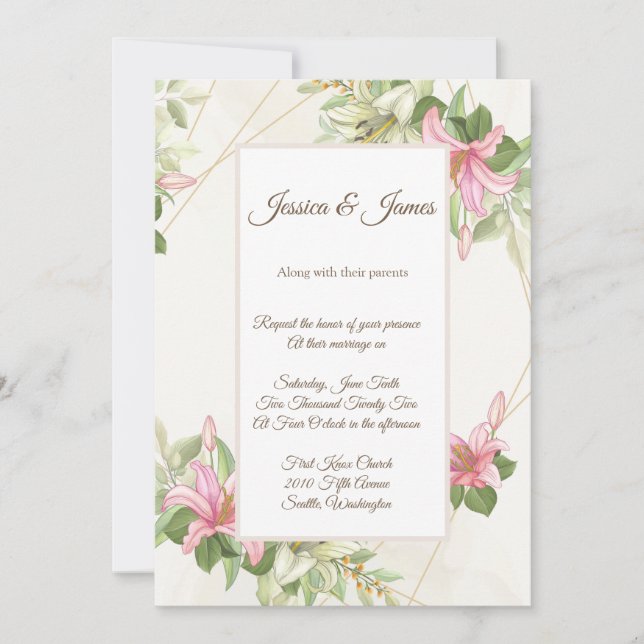 Convite De Casamento (Frente)