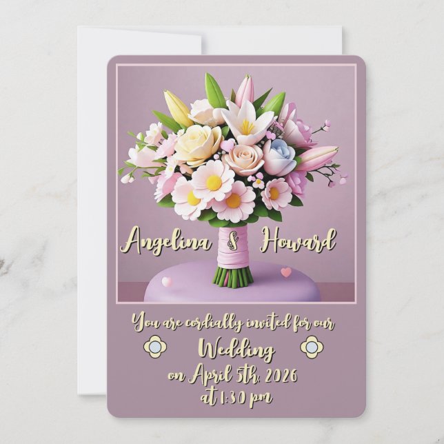 " CONVITE DE CASAMENTO " (Frente)