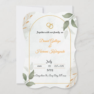 convite de casamento