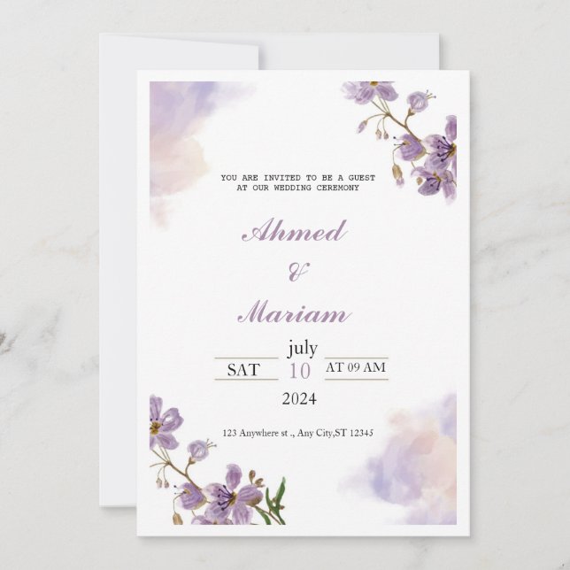 Convite de casamento (Frente)