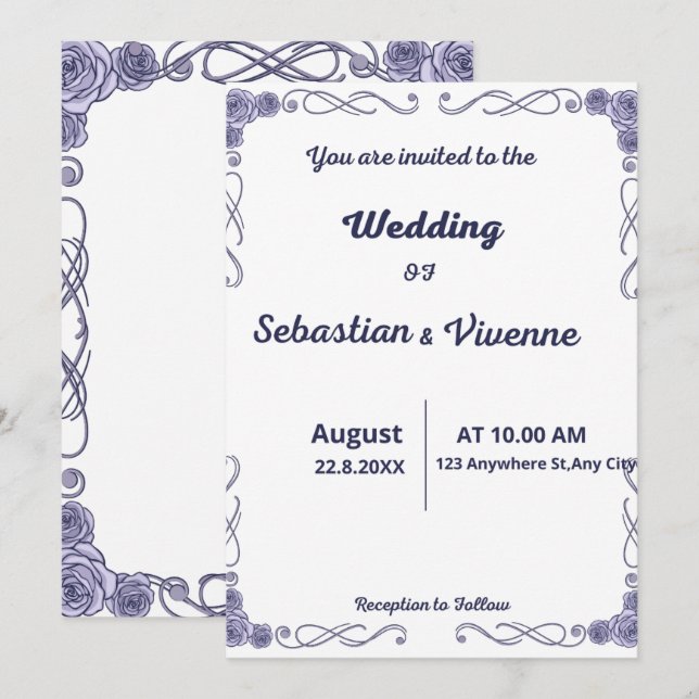 Convite de Casamento (Frente/Verso)