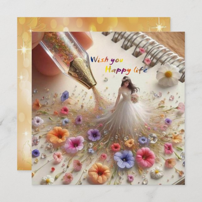 Convite De Casamento (Frente/Verso)