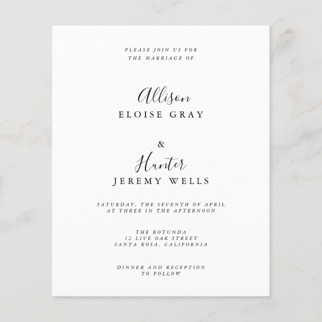 Convite De Casamento (Frente)