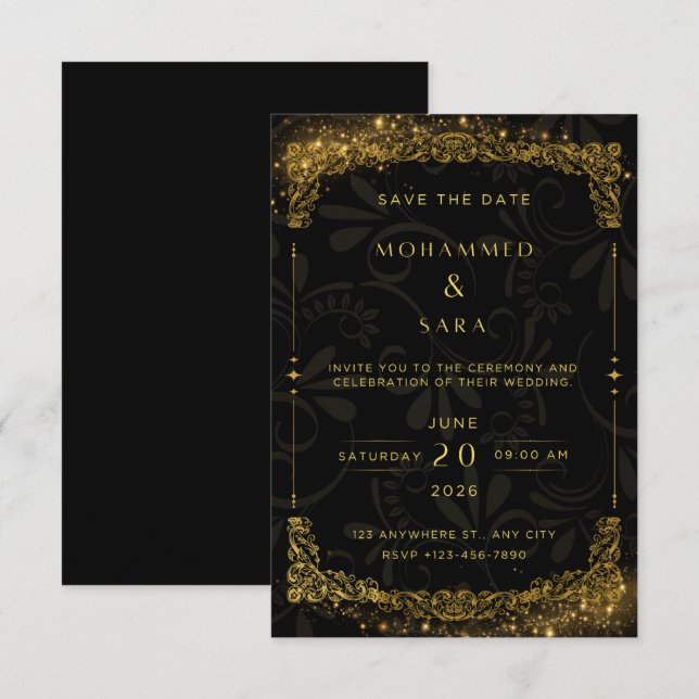 Convite de Casamento  (Frente/Verso)