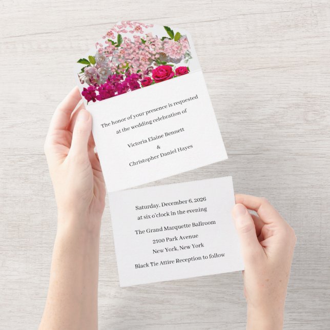 Convite De Casamento (Aba destacável)