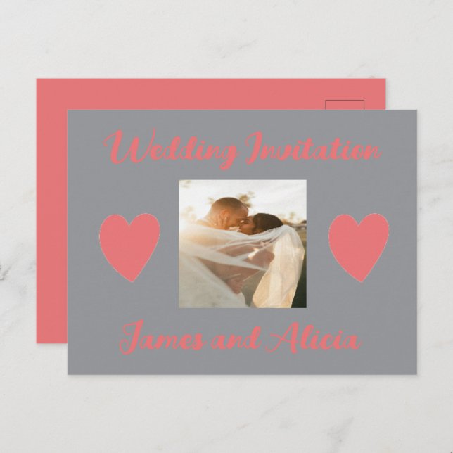 Convite De Casamento (Frente/Verso)