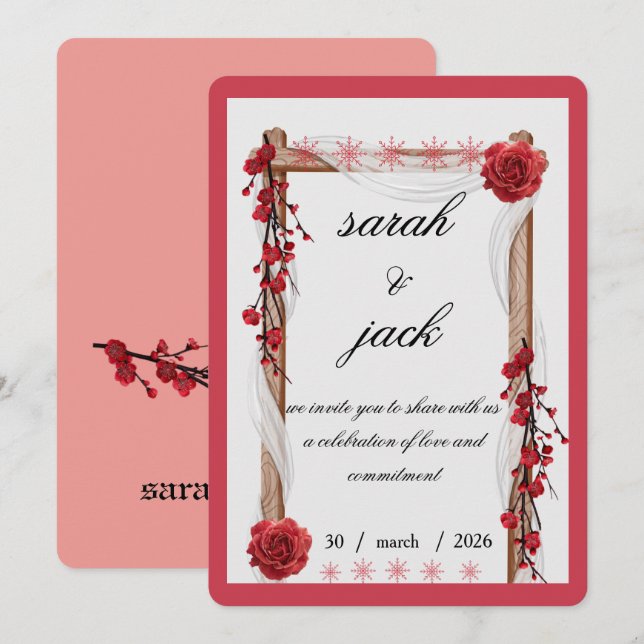 Convite de Casamento (Frente/Verso)